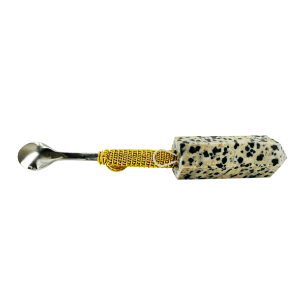 Dalmatian jasper crystal spoon