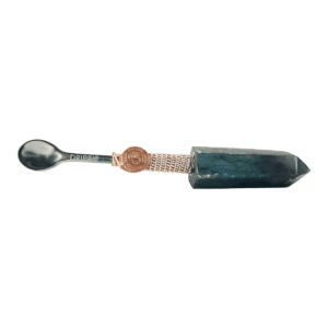 Silver spoon with crystal handle.