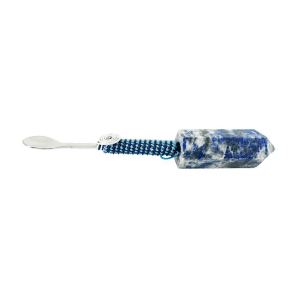 Blue lapis lazuli crystal spoon