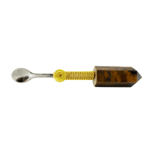 Tiger's eye pendulum with spoon handle.